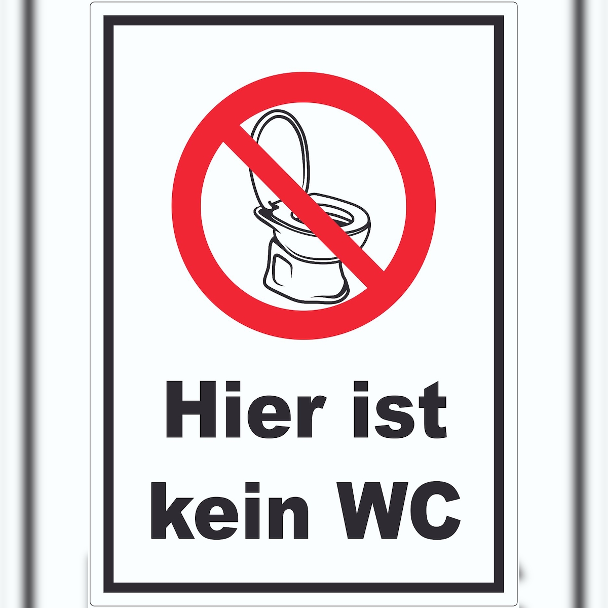 HB-Druck Hier ist kein WC Aufkleber A0 (841x1189mm) Image