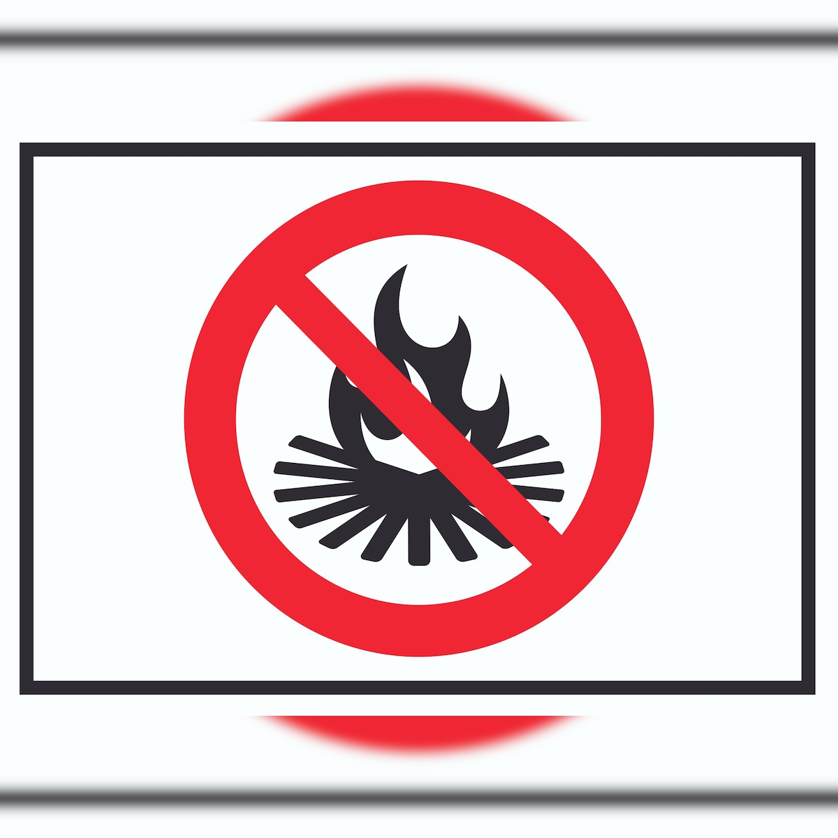 HB-Druck Lagerfeuer verboten Symbol Schild A0 (841x1189mm) Image