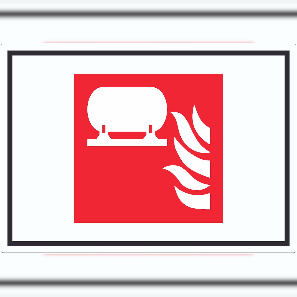 HB-Druck Fest eingebaute Feuerlösch-Einrichtung Symbol Aufkleber A4 (210x297mm) Image