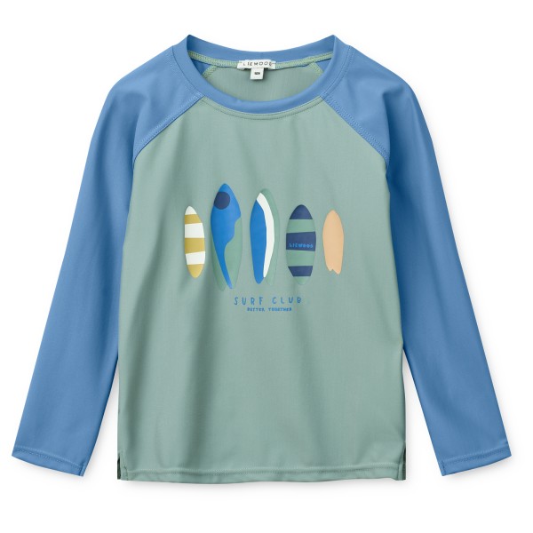 LIEWOOD - Kid's Noah Placement Longsleeve Swim Tee - Lycra Gr 110 türkis/blau