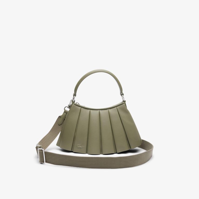 Small Lenglen Leather Bag - Green - Lacoste Crossbody Bags