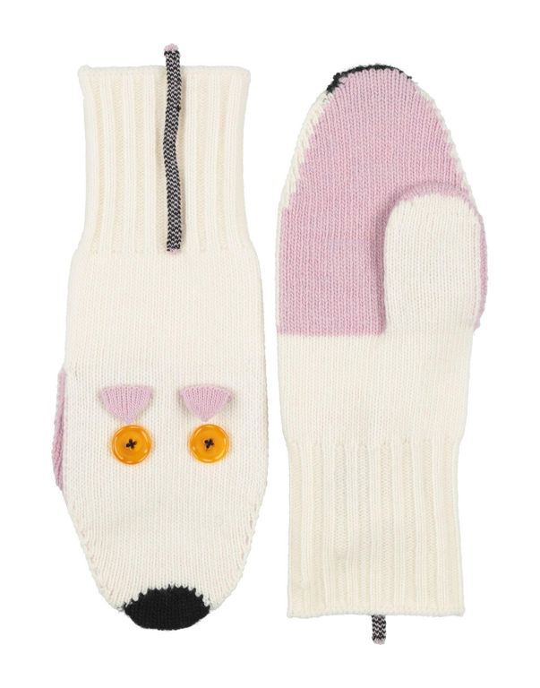 Cream Gloves Virgin Wool - Pink - Marni Gloves