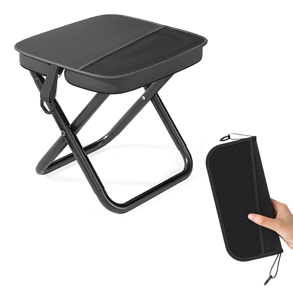 Campinghocker, Klapphocker für Erwachsene, leichter, zusammenklappbarer Mini-Hocker zum Wandern, Angeln und Picknicken, belastbar bis 120 kg