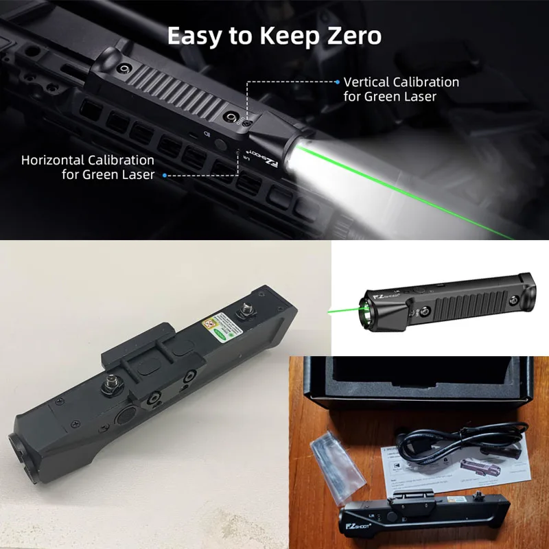 EZshoot 1800 Lumen Wiederaufladbare Taschenlampe Kompatibel mit Picatinny Stroboskoplicht Image