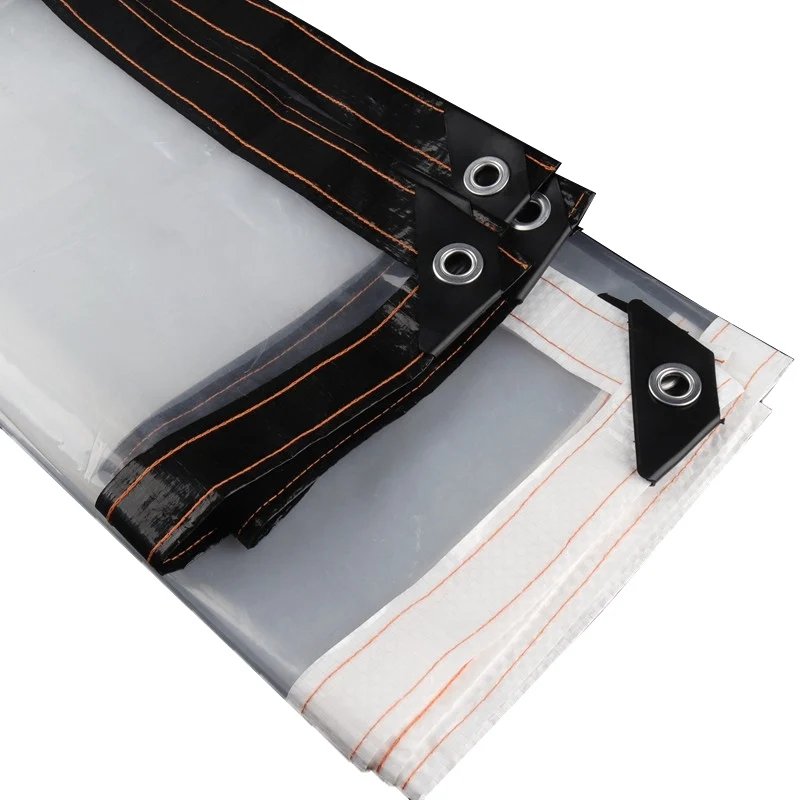 0,1 mm Kunststoff PE Regenfeste Plane Garten Sukkulenten Abdeckung Unterschlupf Warm halten Transparente Folienplane Image
