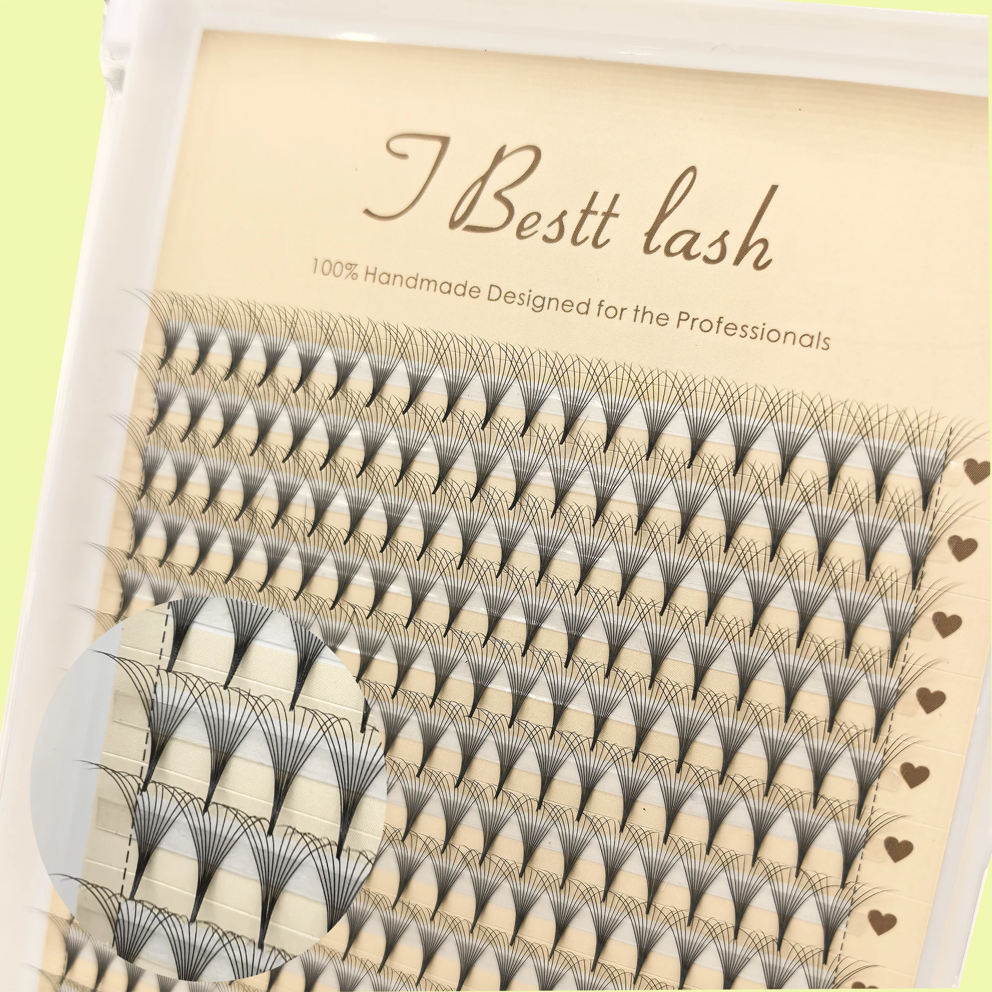 TBestt Weiche 6D/8D/10D Vorgefertigte Volumen-Fächerwimpern Russische Volumen-Wimpern Vorgefertigte Volumen-Fächer Seidenweiche Volumen-Wimpernverlängerung Image