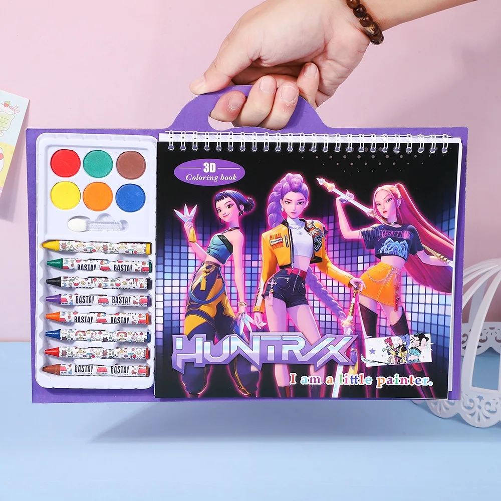 Dämonenjäger Lila Singende Königin Malbuch für Kinder - K-Pop Thema Sicheres Mal- und Kritzelbuch Image