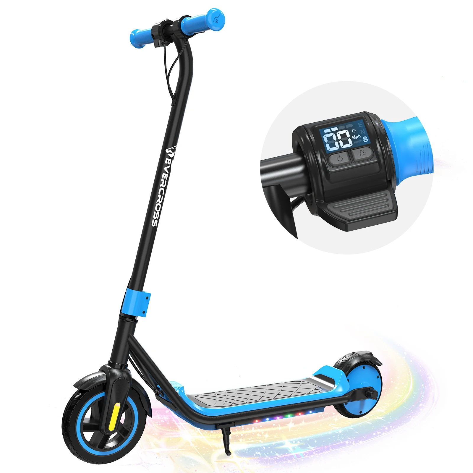 EVERCROSS TECH E6 Elektroroller für Kinder, 7-Licht-E-Scooter für 6-12-Jährige Image
