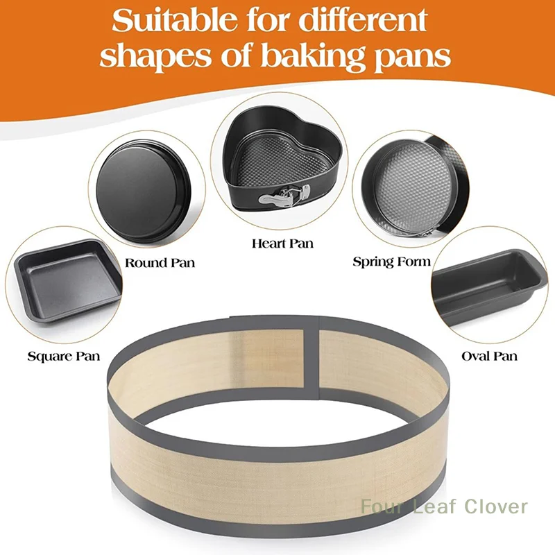 1 Satz wiederverwendbare Silikon-Backmatte, Federform, flacher Boden, antihaftbeschichtet, leicht zu reinigen, verhindert das Aufboden und Seiten klebt den Kuchen Image