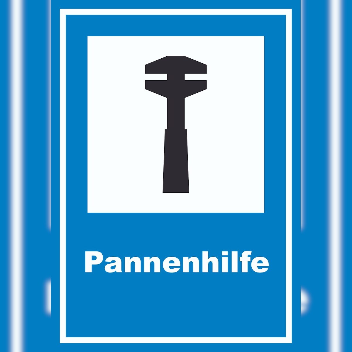 HB-Druck Pannenhilfe Schild A5 (148x210mm) Image
