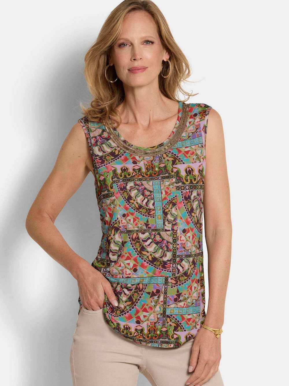 Goldner Tops Damen mehrfarbig, 44 Image