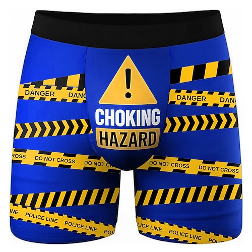 Herren Mit Buchstaben bedruckt Lustiger Slang Dehnbare Boxershorts Badeshorts Boxer-Badeshorts Lustig Lässig Heim Strandurlaub Elastischer Bund Feuchtigkeitsableitend Atmungsaktive Unterwäsche Image