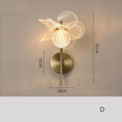 neue wandleuchte innen moderne kristall wandleuchte amerikanische schlafzimmer led nachttischlampe einfache kreative wohnzimmer lampe Image