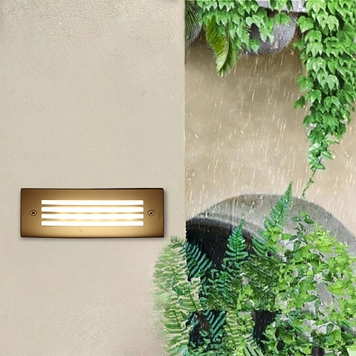 LED-Untergrundleuchte für den Außenbereich, Edelstahl, IP67, wasserdicht, quadratisch, eingebettete Bodenleuchte, geeignet für Stufen und Ecken, 85–265 V Image