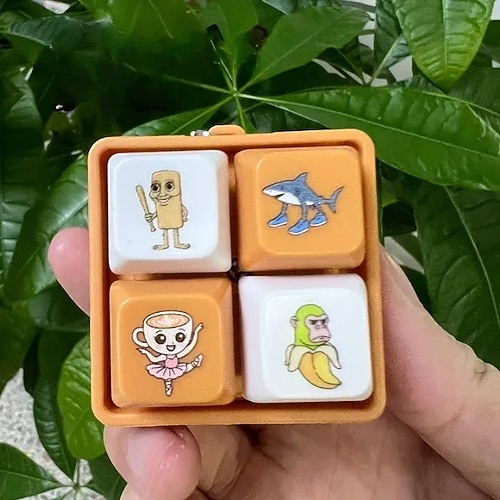 Wiederaufladbarer Frosch-Schlüsselanhänger mit Froschquaken, Stressabbau durch Froschquaken mit bunten Lichtern, lustiger Spaß tragbares Spielzeug zur Angstlinderung