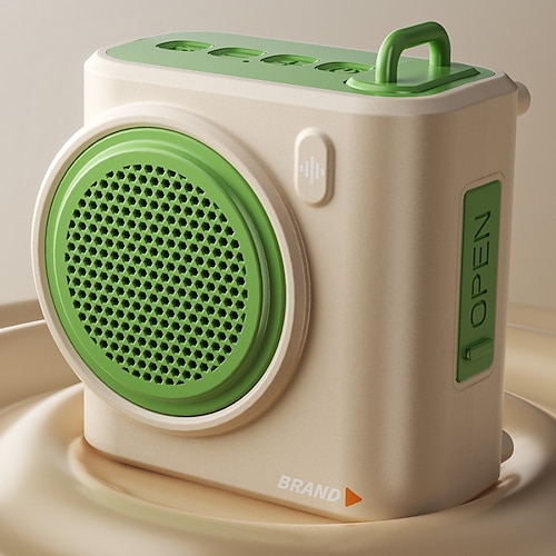 Mini-Bluetooth-Lautsprecher, TWS, kleiner, niedlicher, tragbarer Retro-Lautsprecher aus Metall mit Knopfdruck, hoher Lautstärke und tollem Klang fürs Büro. Image