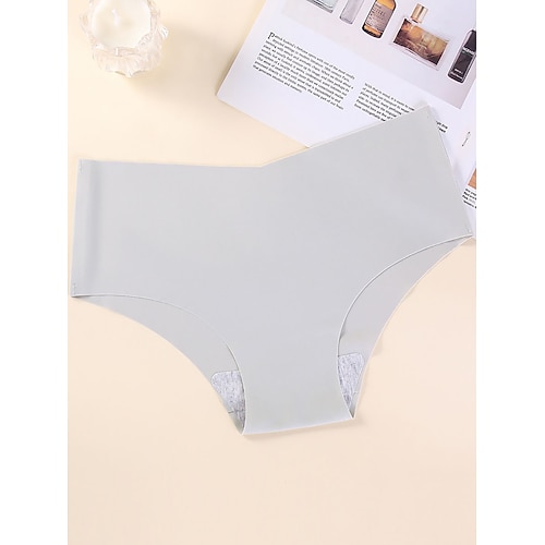 Damen Slips Elastischer BundNightwearBaumwolle Nylon Lässig Einfarbig Mode Niedlich Schwarz Weiß Rosa Leicht Braun Braun Winter Frühling Sommer Image