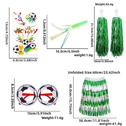 Fan-Set für das globale Sommer-Fußballspiel USA-Kanada-Mexiko 2026, Cheerleading-Accessoires, Fußball-Haarreif, Ohrringe, Tattoo-Aufkleber, Outfits/Accessoires zum Anfeuern und Unterstützen von