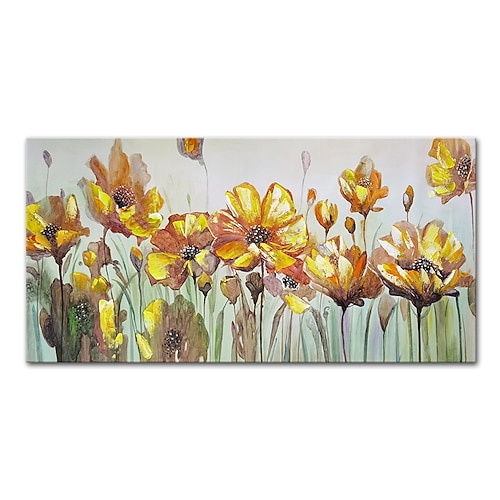 Mintura handgemachte Blumen Ölgemälde auf Leinwand Wandkunst Dekoration modernes abstraktes Bild für Wohnkultur gerolltes rahmenloses ungedehntes Gemälde Image