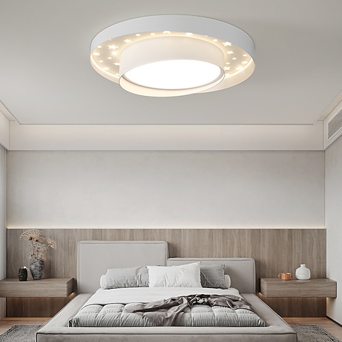 schlafzimmer lampe moderne einfache kreative persönlichkeit warme romantische led zimmer lampe runde deckenleuchte Image