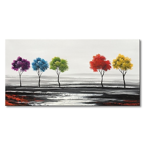 Handgefertigtes handgemaltes Ölgemälde Wandkunst abstrakte moderne Kunst Baummalerei Heimdekoration Dekor gerollte Leinwand kein Rahmen ungedehnt Image