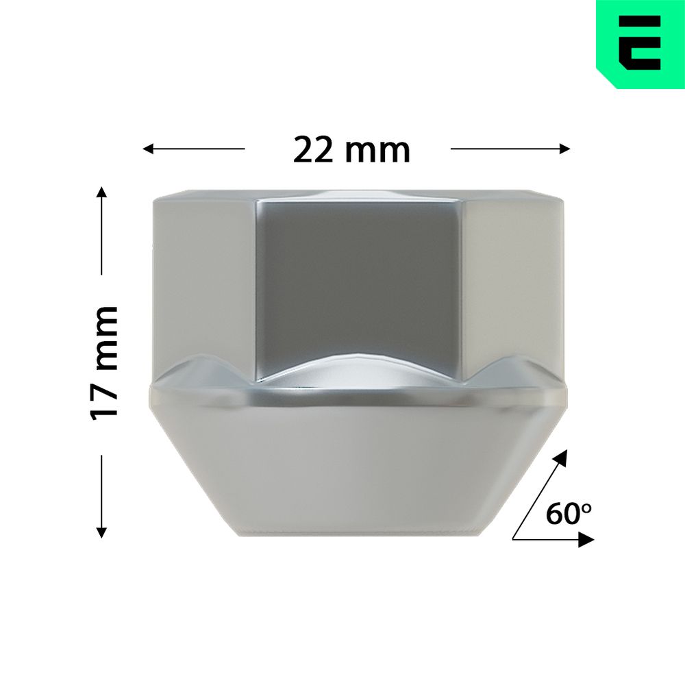 OPTIMAL Radmutter OP-UWN10018-1 vorne hinten rechts links 22mm für SUZUKI GENERAL MOTORS MARUTI TOYOTA VAUXHALL NISSAN OPEL 9207055 0060583031000 0914 Image