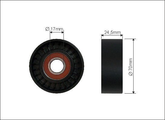 CAFFARO Spannrolle, Keilrippenriemen 28000 für BMW Image