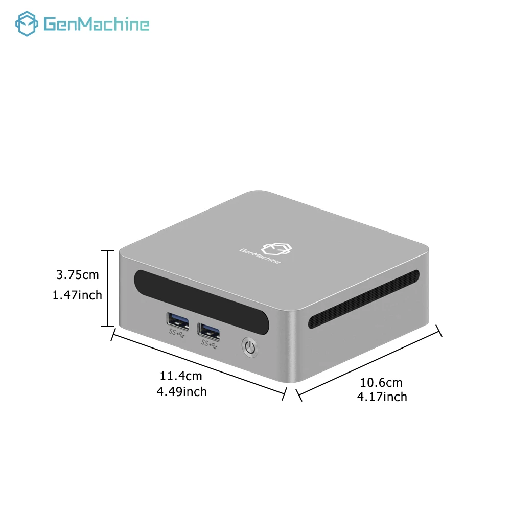 GenMachine AMD Ryzen 5 6600H ES 4.5GHz 45W Mini PC Windows 11 DDR5 16G 6400Mhz WIFI6 Mini Pc Gamer Diy Gaming Computer