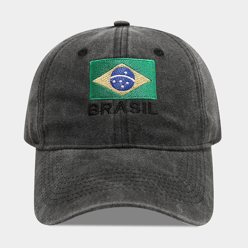 2026 Soccer Summer Global Match Fan Hat, Black Baseball Cap with Embroidered Flag Design, Unisex Sun Hat Essential Headwear for Soccer Events, Perfect for Soccer Fans