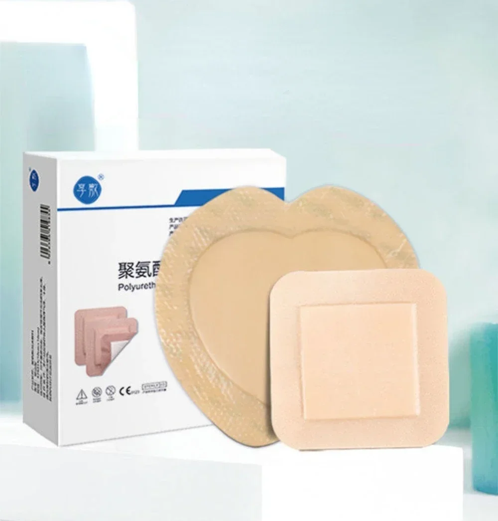 Medizinisches Einweg-Dekubitus-Pad-Verband aus sterilem Schaumstoff für älteres Gesäß, um Druckwunden vor der Heilung zu verhindern. Gesundheitsfürsorge Image