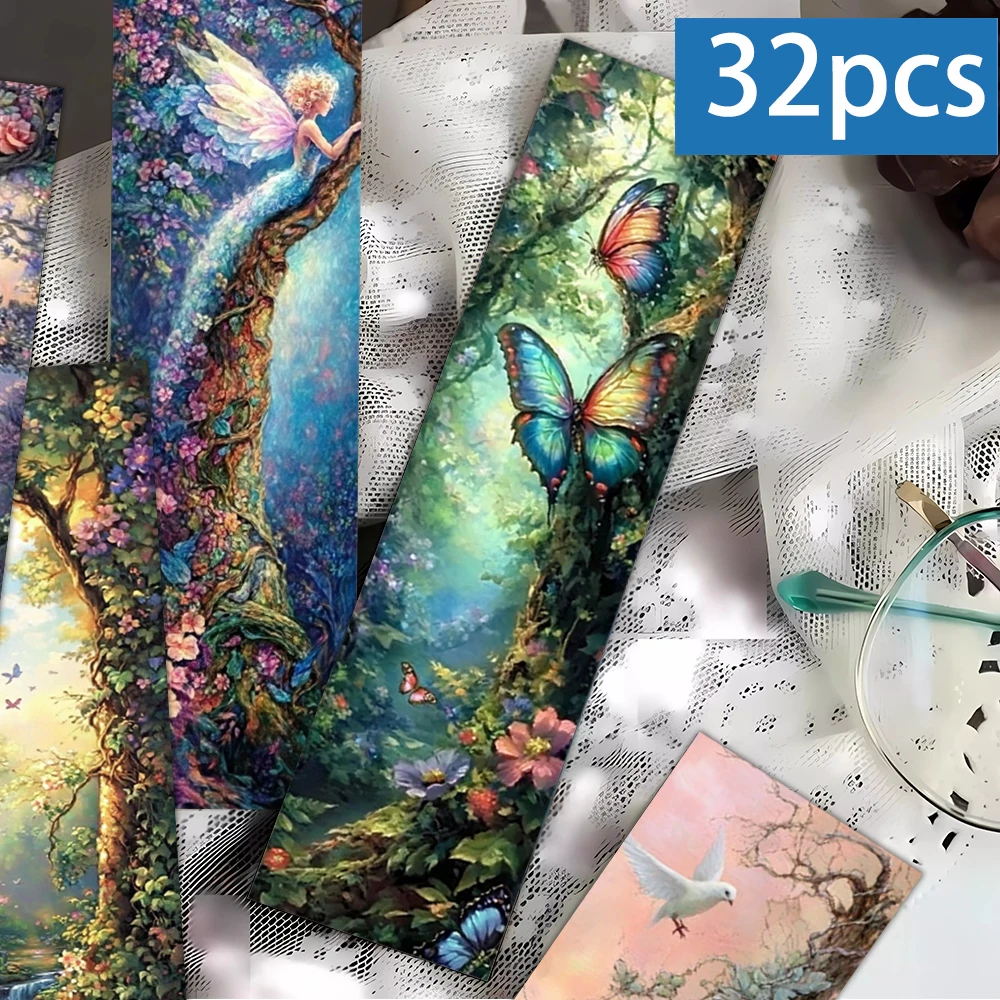32 Stück. Magic Forest Lesezeichen, für Lesehilfe, geeignet für Weihnachten, Halloween, Lehrer, Leser und Geburtstagsgeschenke Image