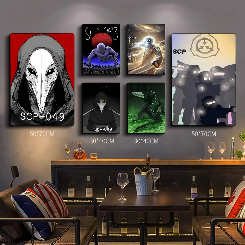 1PC SCP Foundation Vintage Poster Sticky Vintage Room Home Bar Cafe Decor Kawaii Room Decor Image