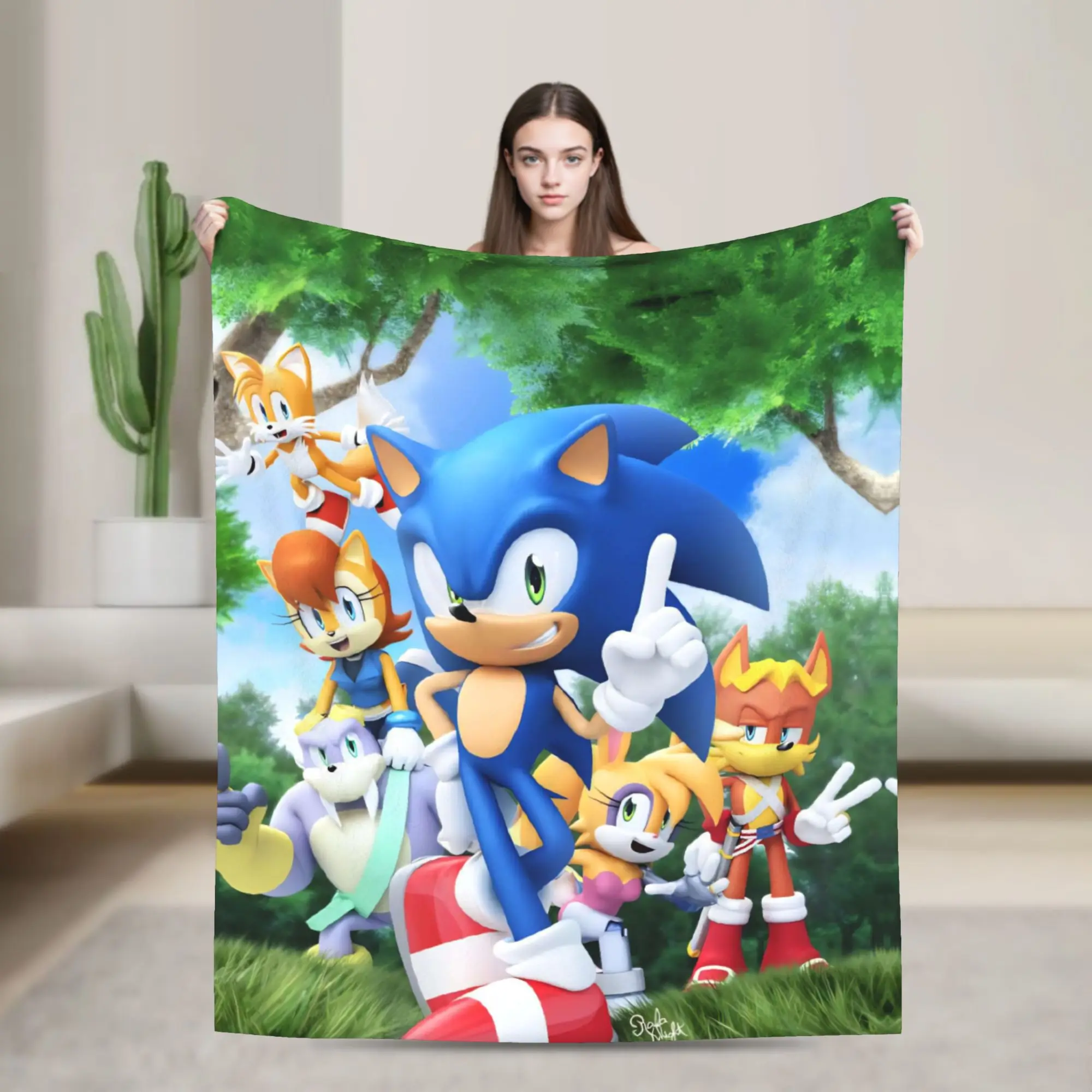 Sonices the H-Igel Weiche Decke Junge Mädchen Plüsch Überwurf Decke Lustiges Schlafzimmer Flanell Tagesdecke Sofa Bettbezug Image