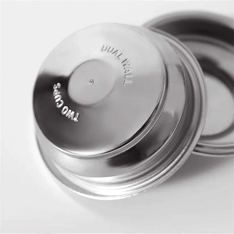 Kaffee Filter Korb 58mm 51mm Für De longhi Kaffeemaschine Doppel-Schicht Druck Kaffeemaschine Filter Für Delonghi Expobar Image