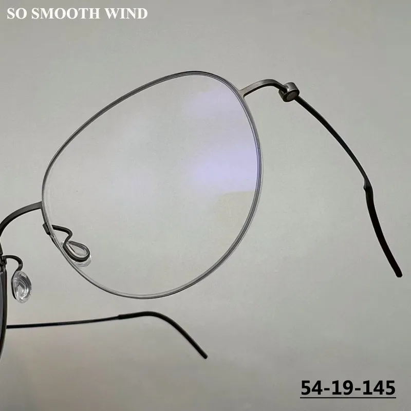 Dänemark Reines Titan Oval Runde Brille Rahmen Männer Frauen Schraubenlose Ultraleicht Marke Brillen 5512 Brillen High-end-Brillen Image