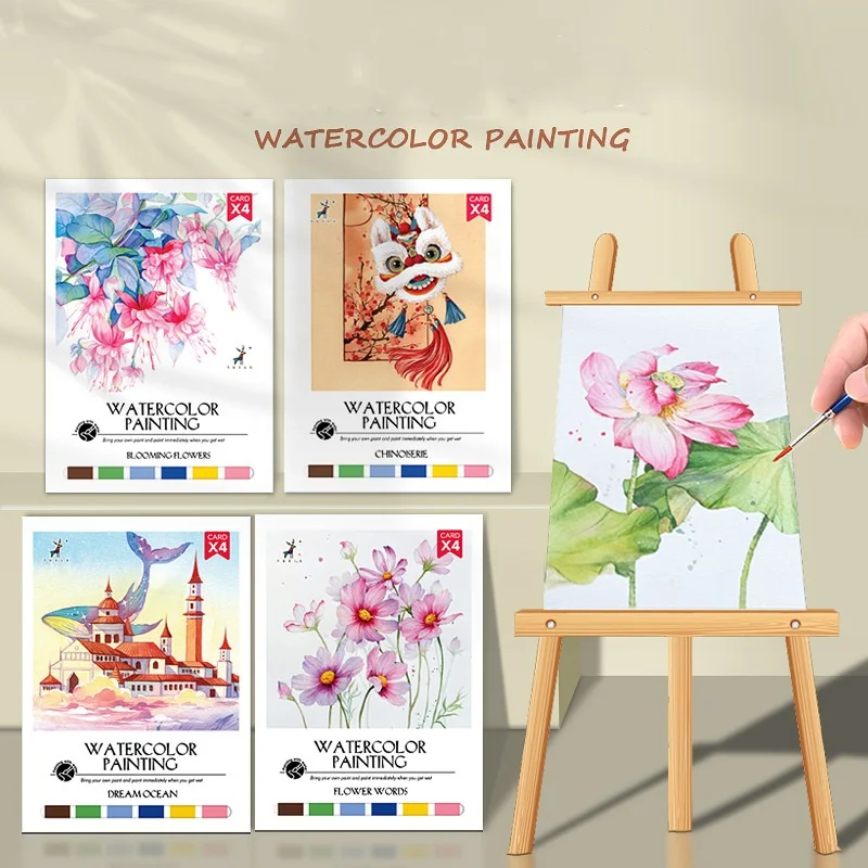 Bview Art Family Art Set mit Aquarellblock, kreatives DIY-Malset für Kinder und Erwachsene, Malzubehör zur Lockenentlastung Image