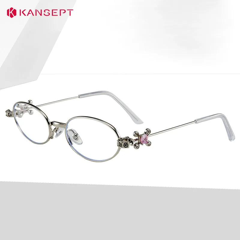 KANSEPT Lunette Myopie-Brille für Damen, Damen-Brille zum Lesen, Glas für Herren, blaue Lichtlinsen zum Lesen, Brillen-3-Brillen Image