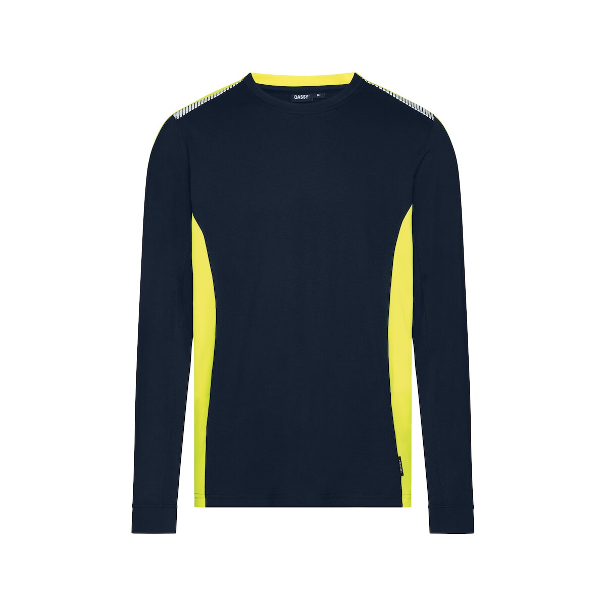 DASSY® Tacoma Langarm T-Shirt Handwerker, Logix, Reflexdetails nachtblau/neongelb XS Image