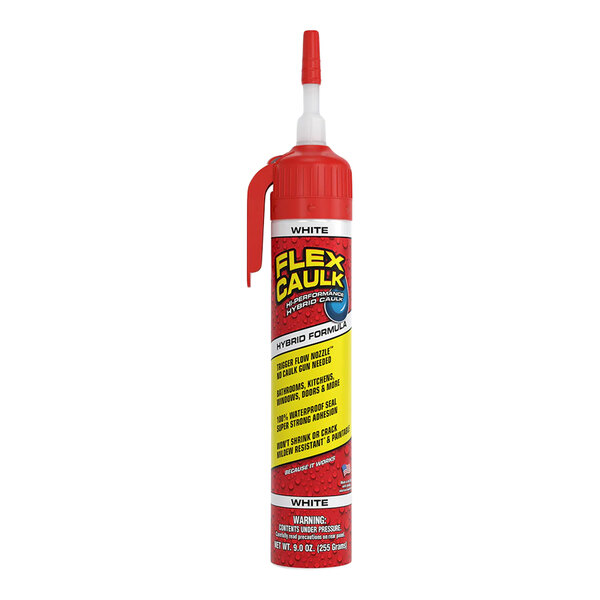 Flex Seal Flex Caulk 9 oz. White Hybrid Polymer Caulk CFSWHTR675 - 4/Case