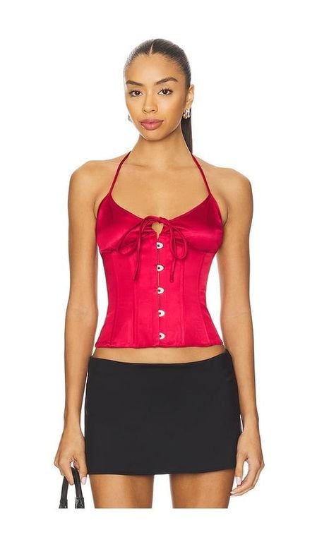 Marini Corset - Red - GUIZIO Tops