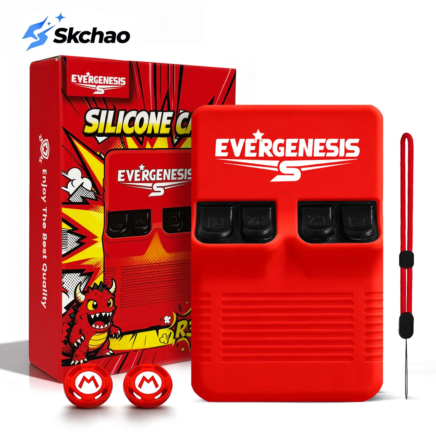 Custodia in silicone Evergenesis R36s, custodia premium per console di gioco portatile R36S, cover protettiva antigraffio, custodia morbida.
