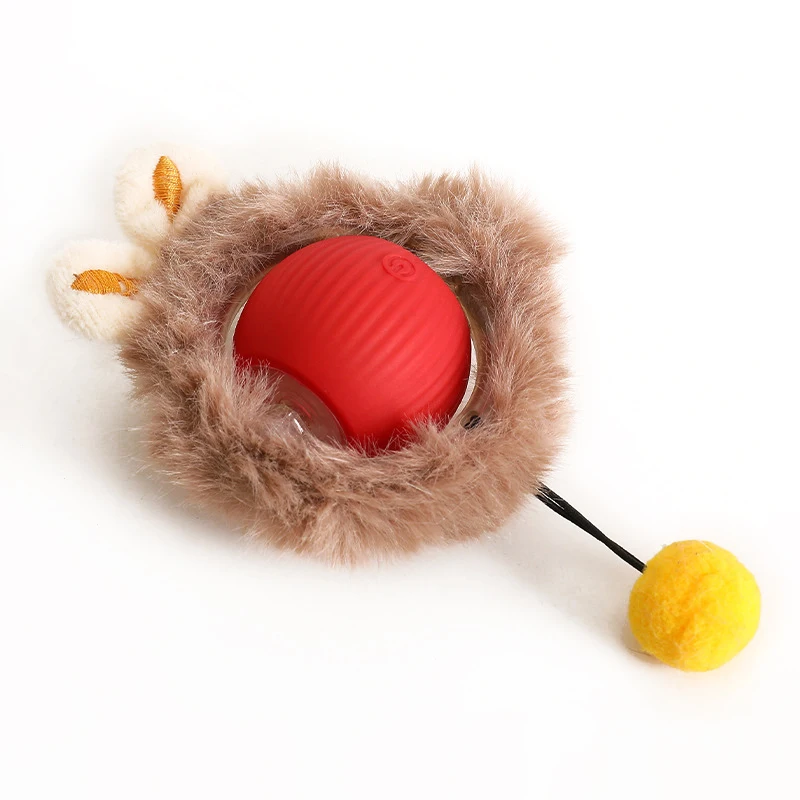 1PC giocattoli per gatti intelligenti palla rotante automatica coda finta giocattolo interattivo elettrico ricaricabile per animali domestici addestramento del gatto imita la coda del mouse 1P