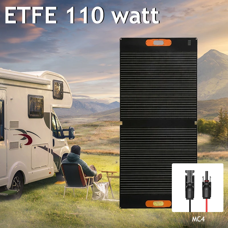 CHUBAN 110W Faltbares Solarpanel 220W Tragbares Solarladegerät 18V ETFE-Effizienz für Powerstation Outdoor Camping Solar RV Image