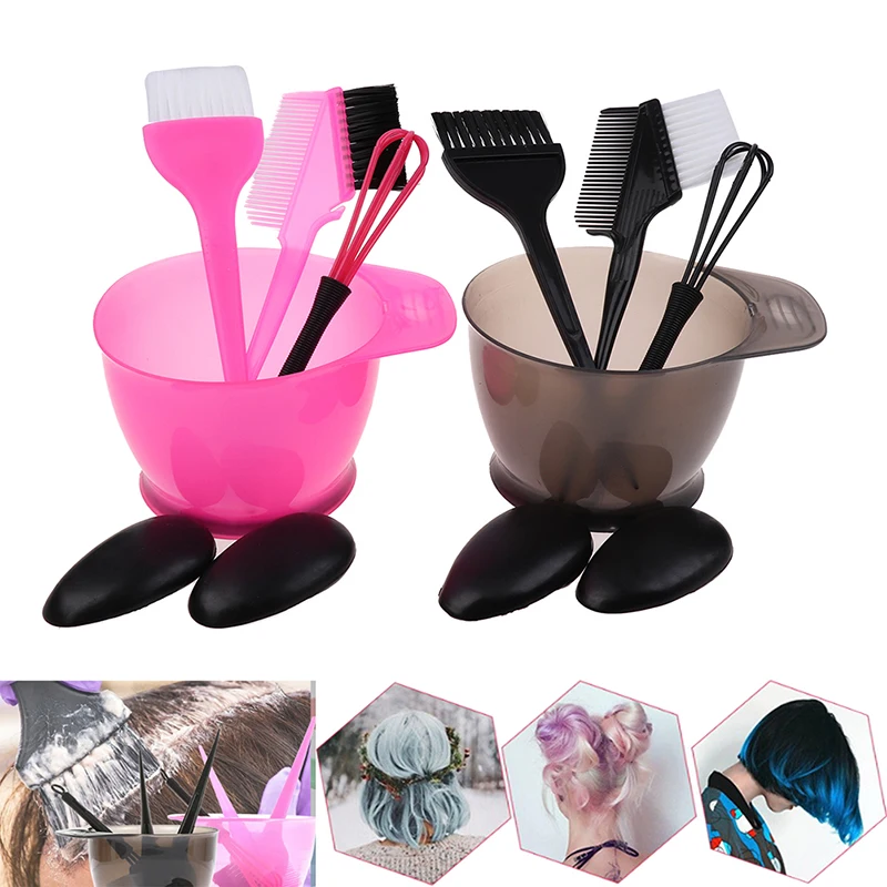 {YY30} 5-teiliges Set Haarfärbepinsel und Schüssel-Set, Bleich- und Färbeset, Schönheitskamm Image