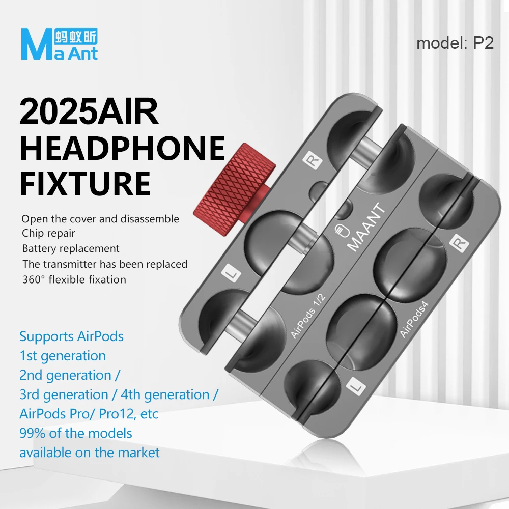 MaAnt Drahtlose Kopfhörer Feste Halterung Für Airpods Pro 1/2/3/4 Shell Demontage Klemme Kopfhörer Batterie Reparatur Ausrichtung Halter Image