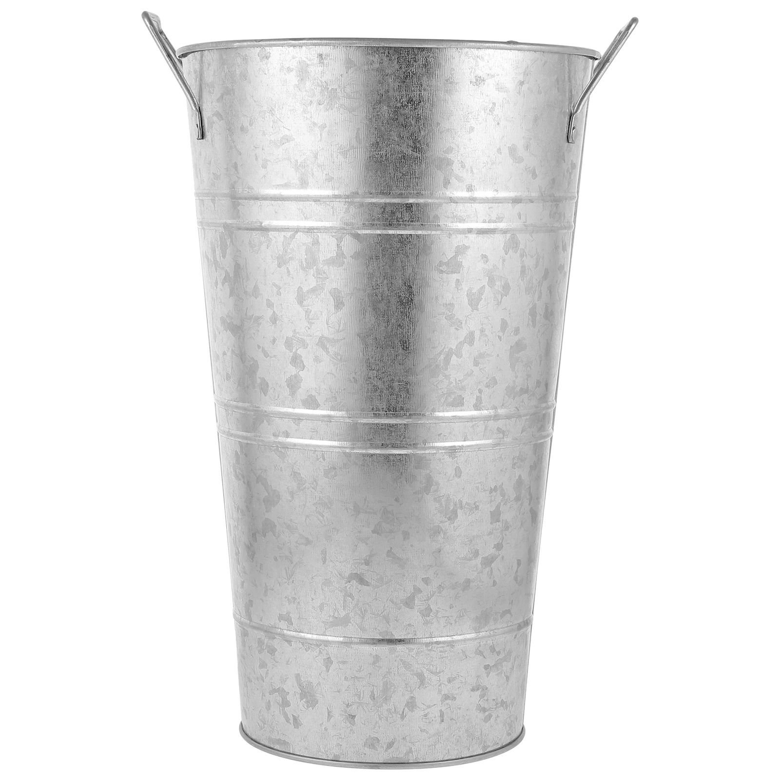 Retro-Blumeimer aus Eisen, starker Blumentopf aus Metall, Pflanzgefäß, Vase, rustikaler Stil, Behälter für die Dekoration von Hausgarten Image