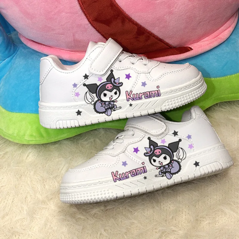 2026 Sanrio Hello Kitty Mädchen-Sneaker, flache Kuromi Freizeitschuhe, Frühlings- und Herbst-Studentenlaufschuhe, Cinnamon Boardschuhe
