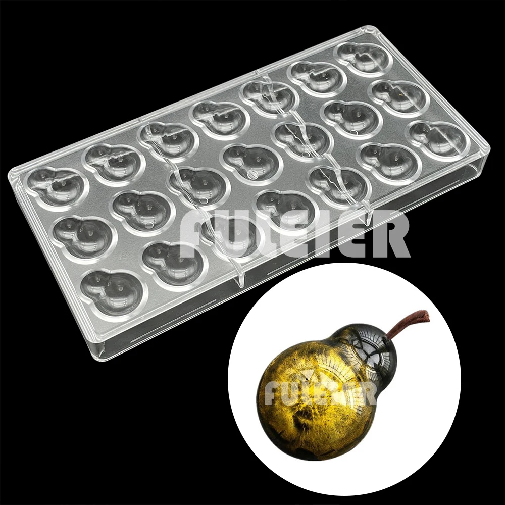 3D Kürbis Form Polycarbonat Schokolade Mold Backen BonBon Sweets Süßigkeiten Form Für Schokolade Gebäck Werkzeuge Formen Image