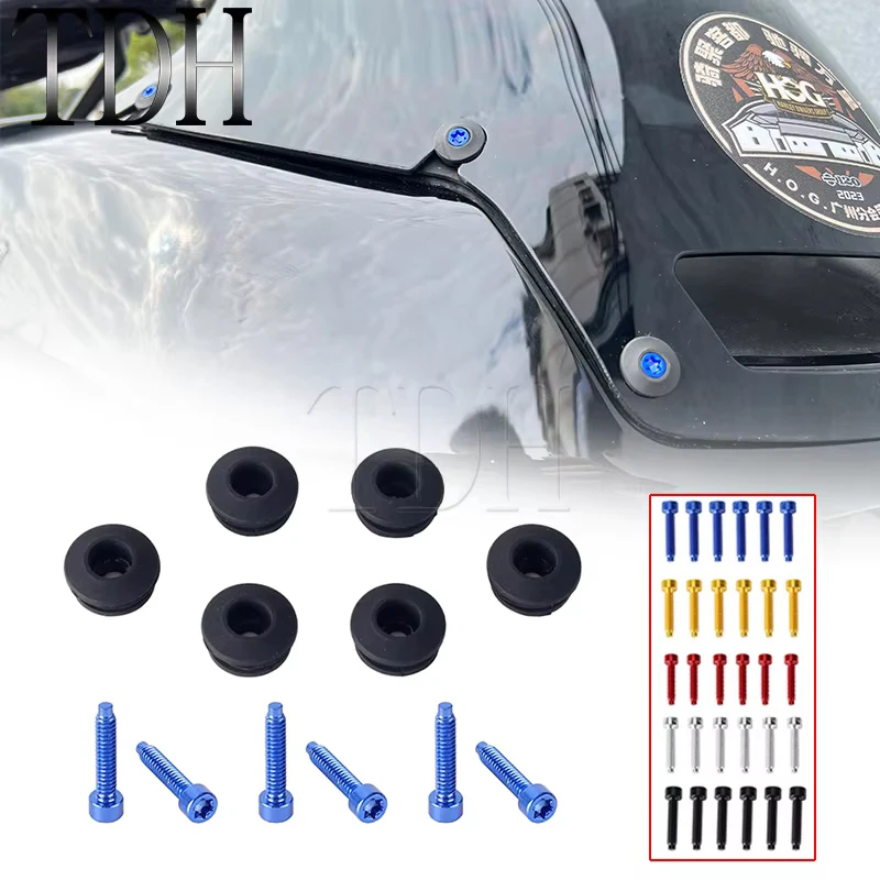 Motorrad Windschutz scheibe Bildschirm Verkleidung Bolzen Unter leg scheibe Befestigungs schraube gut Mutter für Harley Softail Low Rider st fxlrst fxrst 22-1250 Image