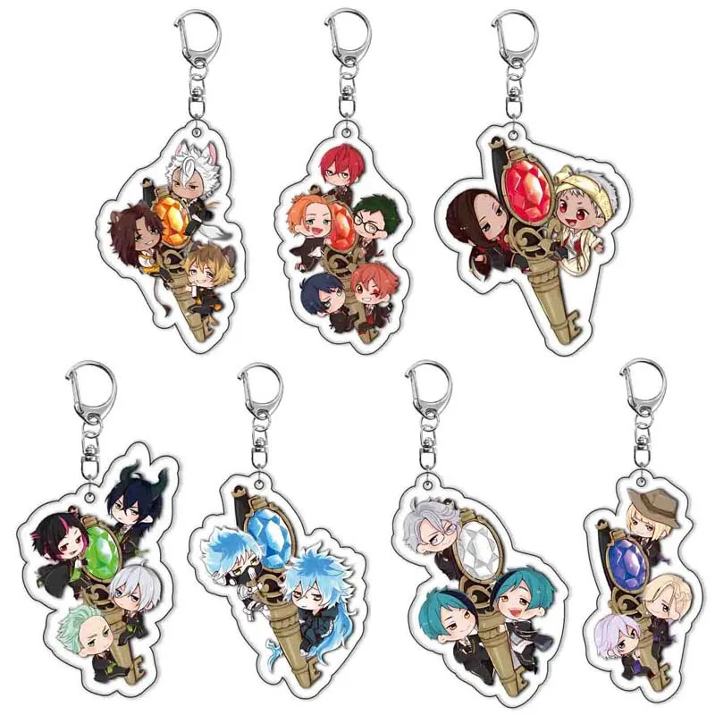 Twisted Wonderland Q-Version Acryl-Schlüsselanhänger Niedliche Jungen Mollige Geschenke Taschenanhänger Souvenir Kreativer Anhänger Schmuck Schlüsselkette Image